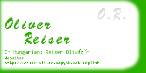 oliver reiser business card